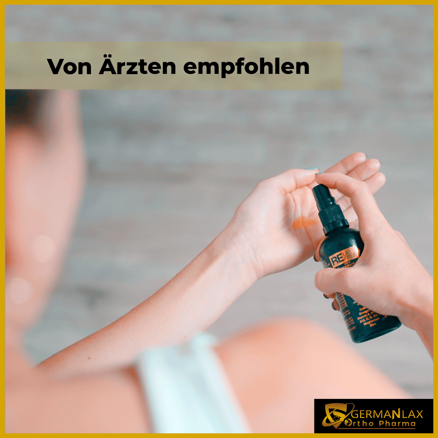 Schwangere Frau trägt Relax & Refresh Mommy´s RELAXANT Gelee auf