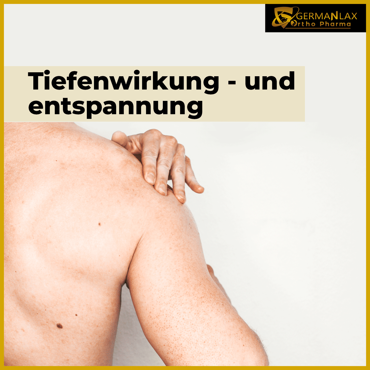 Mann trägt Relax & Refresh auf