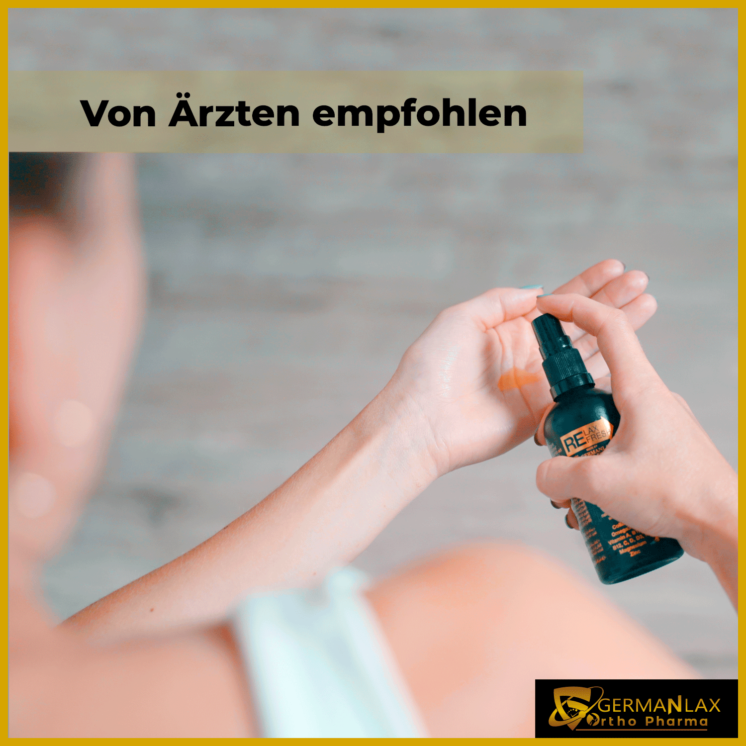 Schwangere Frau trägt Relax & Refresh Mommy´s RELAXANT Gelee auf 